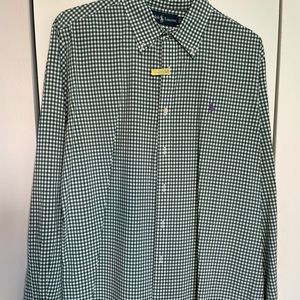 Ralph Lauren Green Checkered Dress Shirt